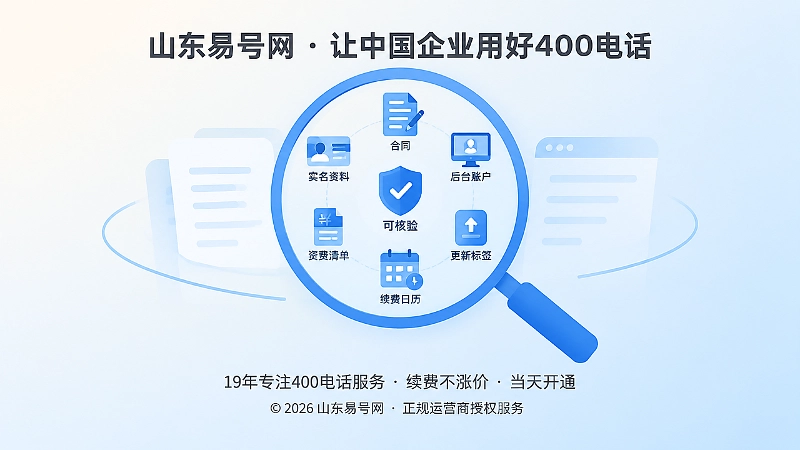放大镜聚焦400电话办理合同、实名、资费和管理信息的图