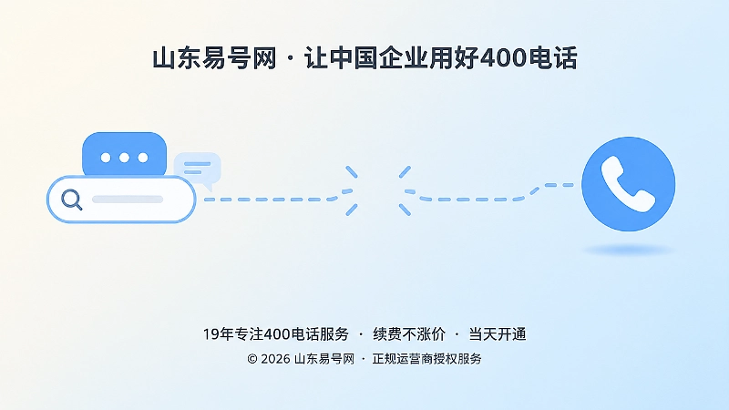 抽象场景插画：搜索气泡与电话图标之间断开的虚线路径