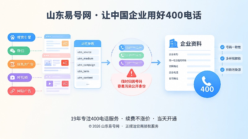 左图右文展示渠道号码与统一企业入口