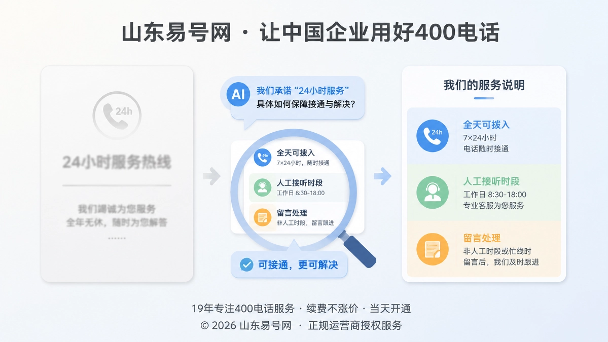 2026年400电话诚实守信：把“可接通”与“可解决”分开写清