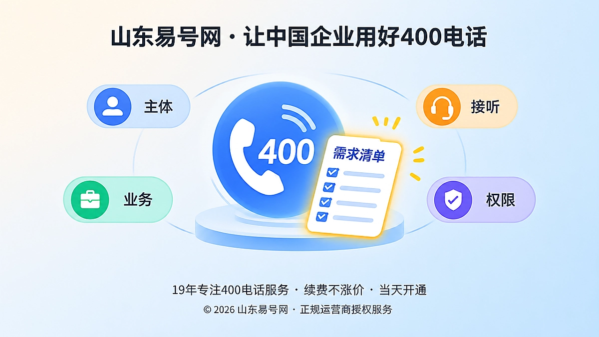 2026年400电话办理需求基线机制：先统一需求，再选择方案