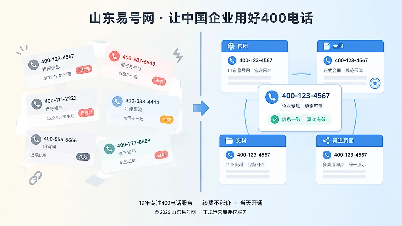 左右对比：左侧零散冲突信息，右侧官网、合同和渠道一致信息